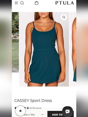 P'tula Cassey Sport Mini Dress — Medium -Teal